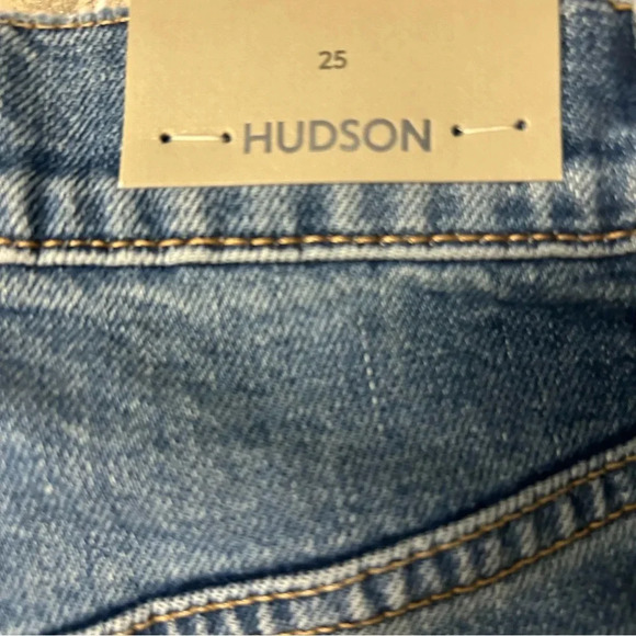 NWT Hudson Reconstructed Womens 25 Midi Legacy Denim Skirt Lucent Wash - Picture 10 of 10